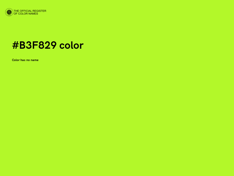 #B3F829 color image