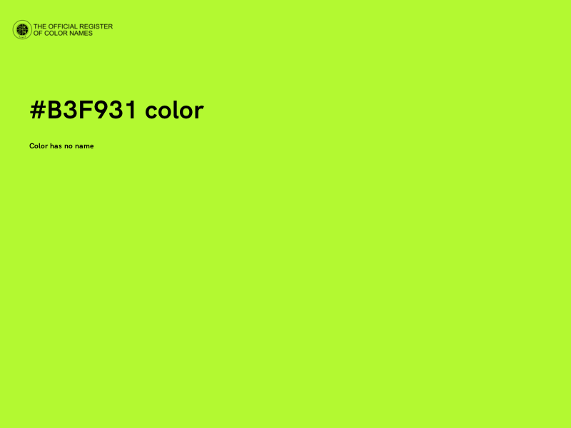 #B3F931 color image