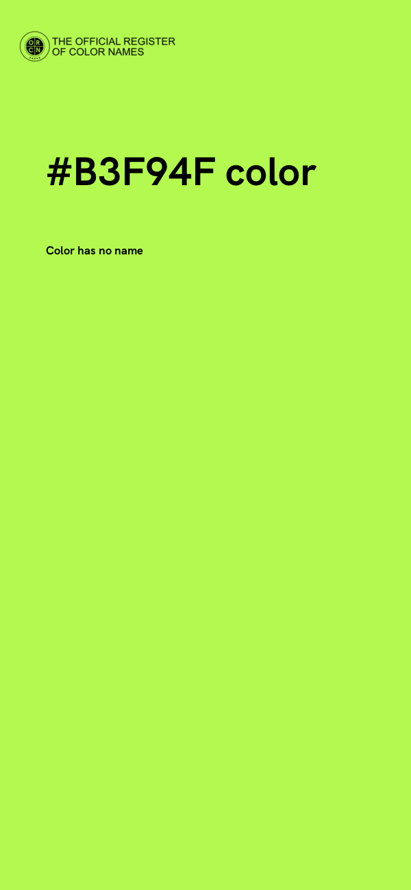 #B3F94F color image