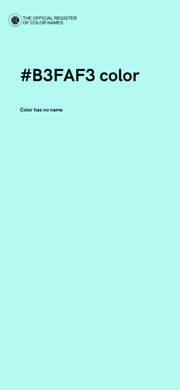 #B3FAF3 color image