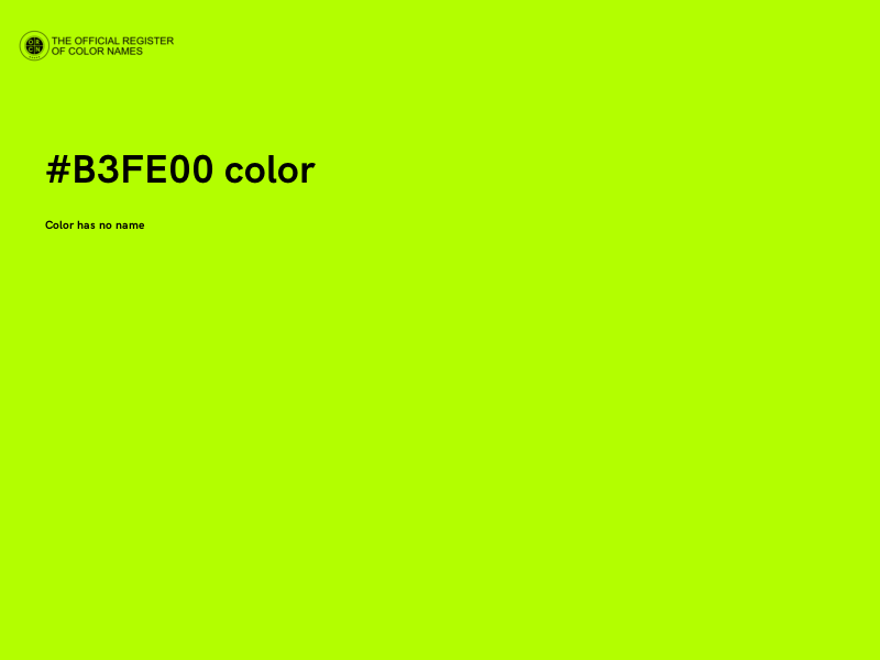 #B3FE00 color image