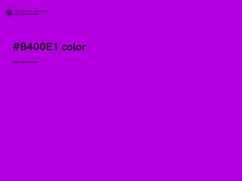 #B400E1 color image