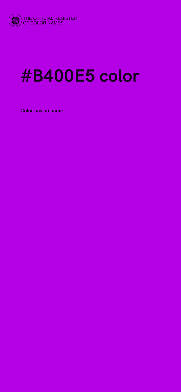 #B400E5 color image