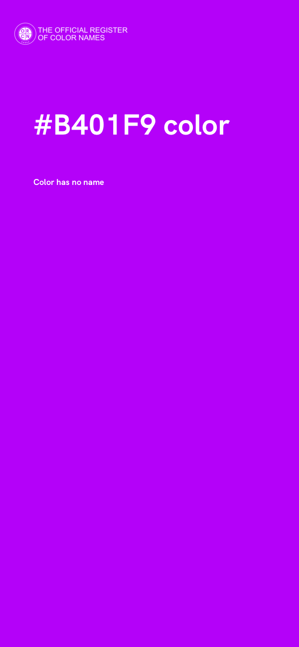#B401F9 color image