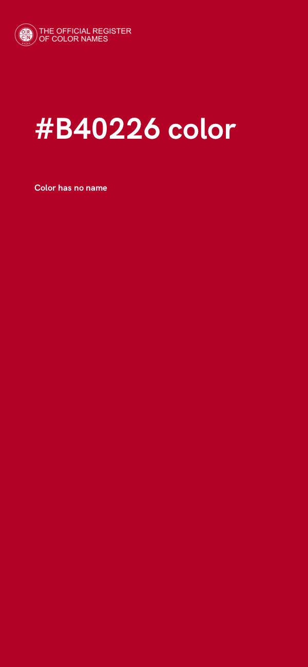 #B40226 color image