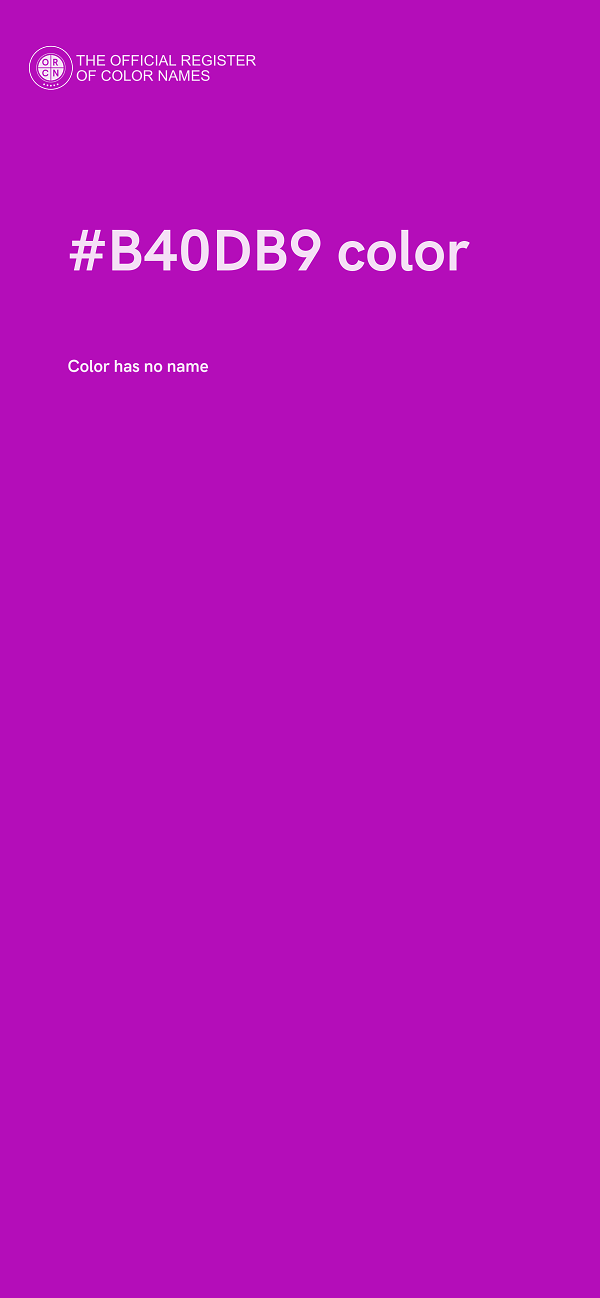#B40DB9 color image