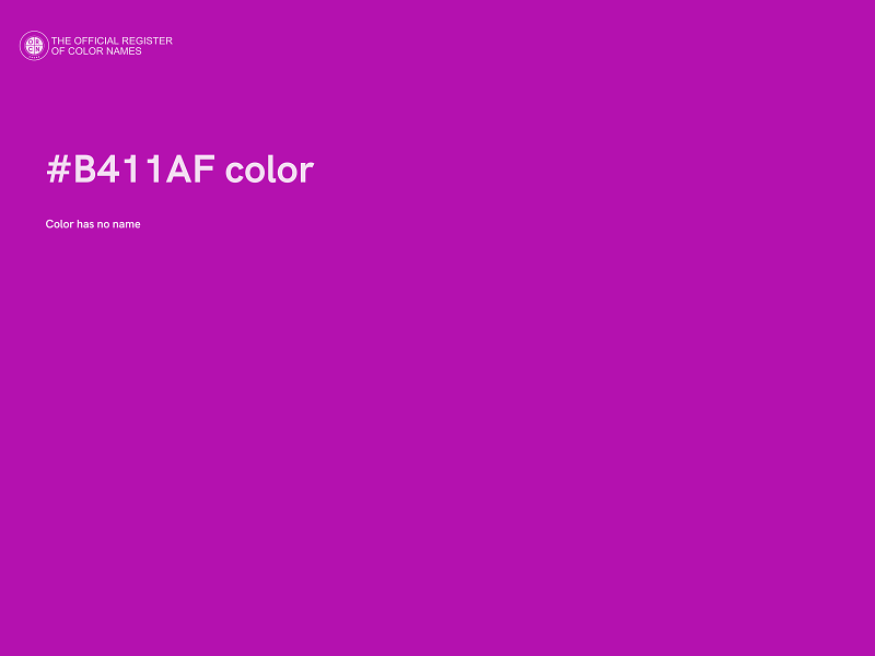 #B411AF color image