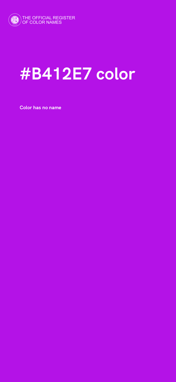 #B412E7 color image