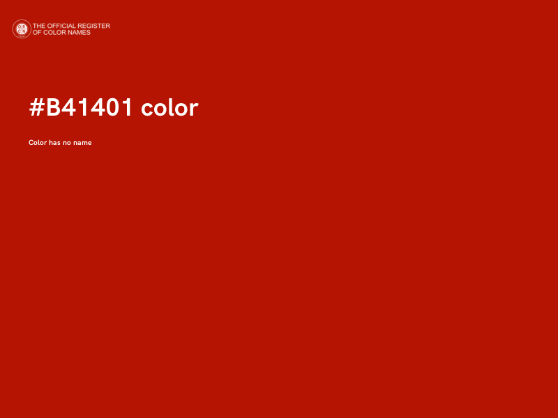 #B41401 color image