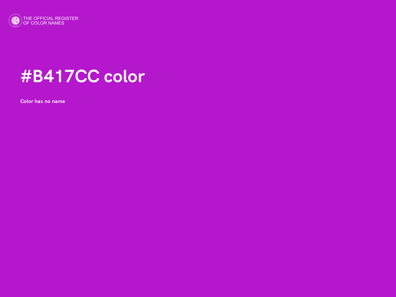 #B417CC color image