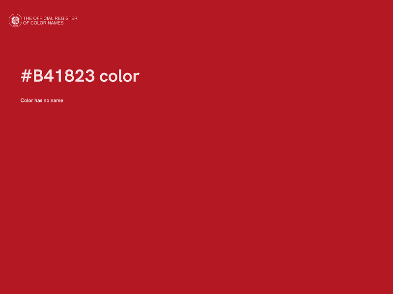 #B41823 color image
