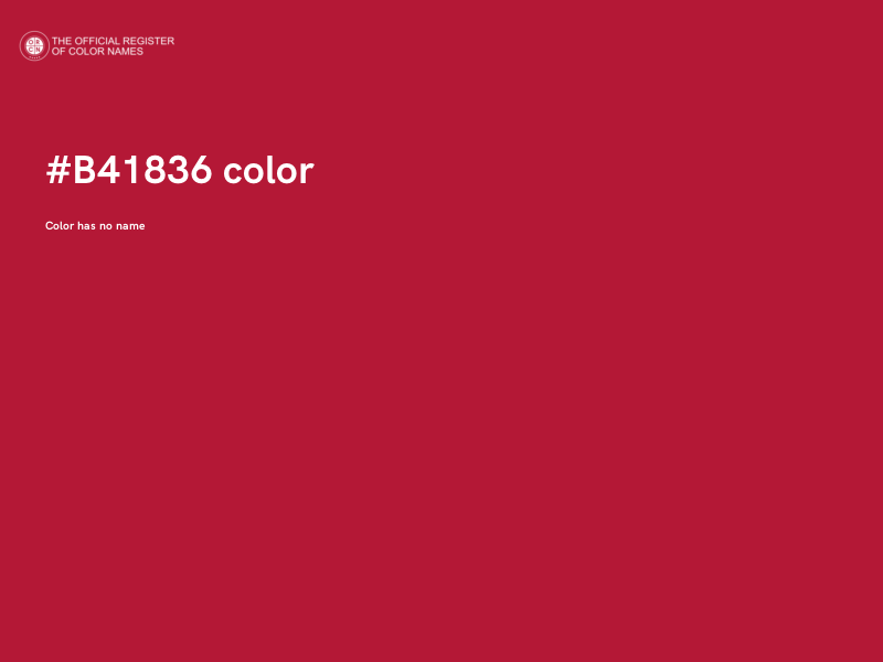 #B41836 color image