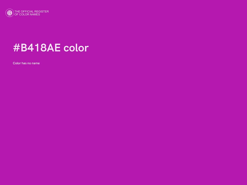 #B418AE color image