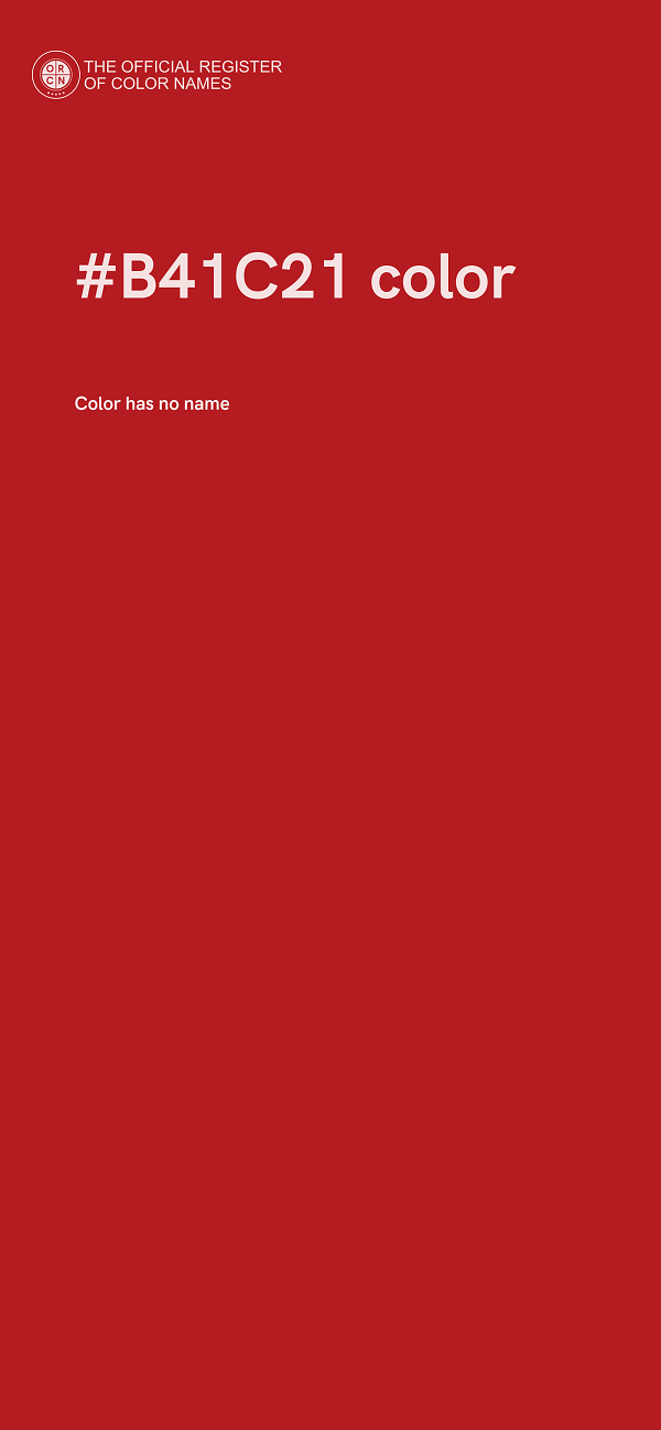 #B41C21 color image