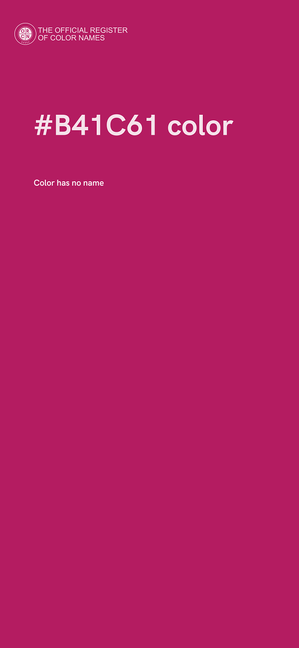 #B41C61 color image