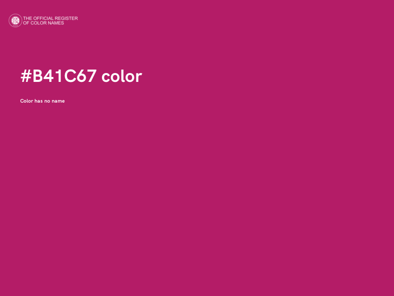 #B41C67 color image
