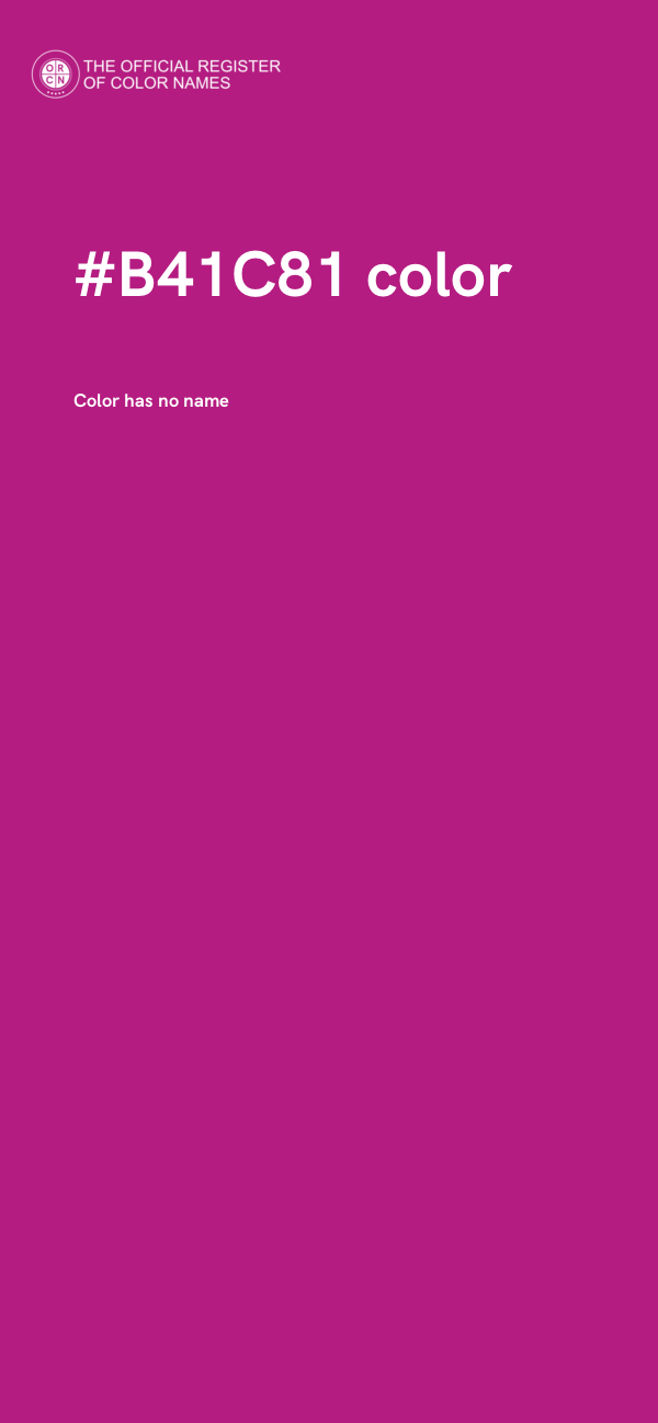 #B41C81 color image