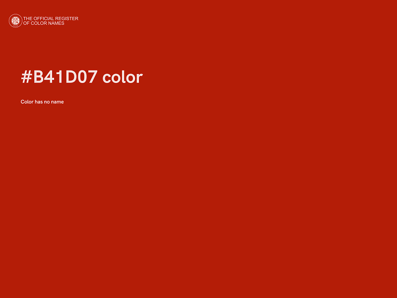 #B41D07 color image
