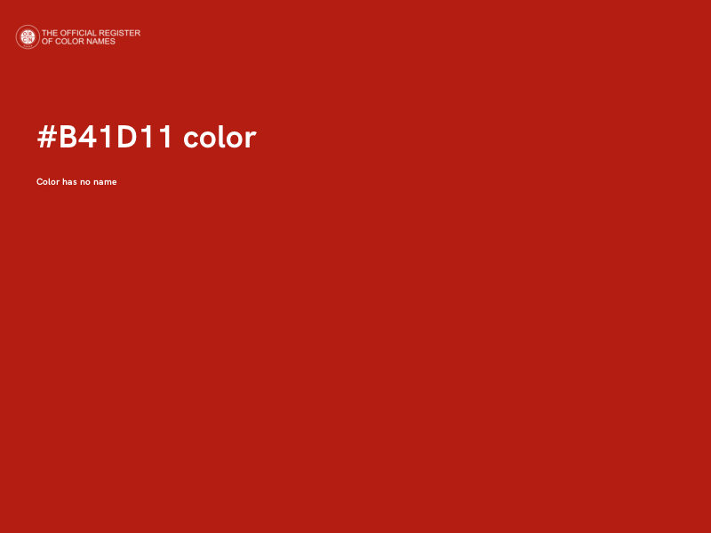 #B41D11 color image