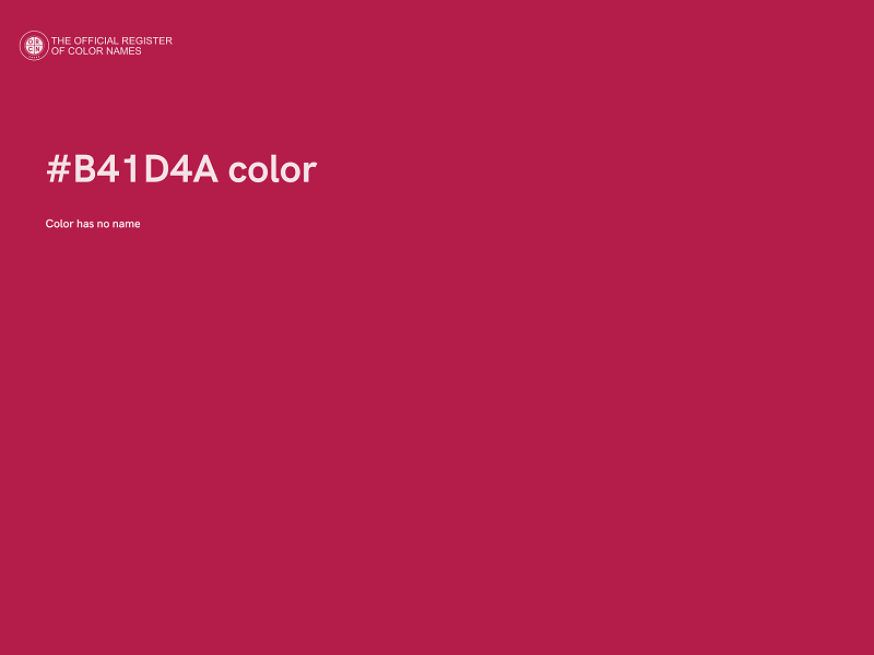 #B41D4A color image