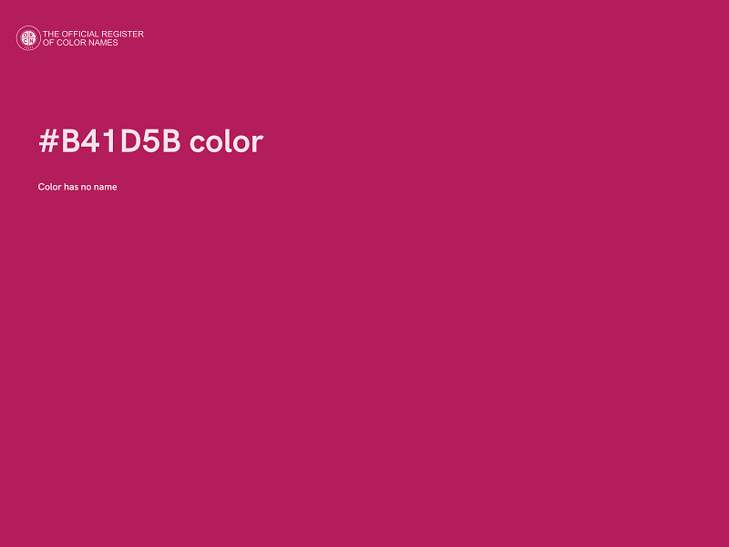 #B41D5B color image