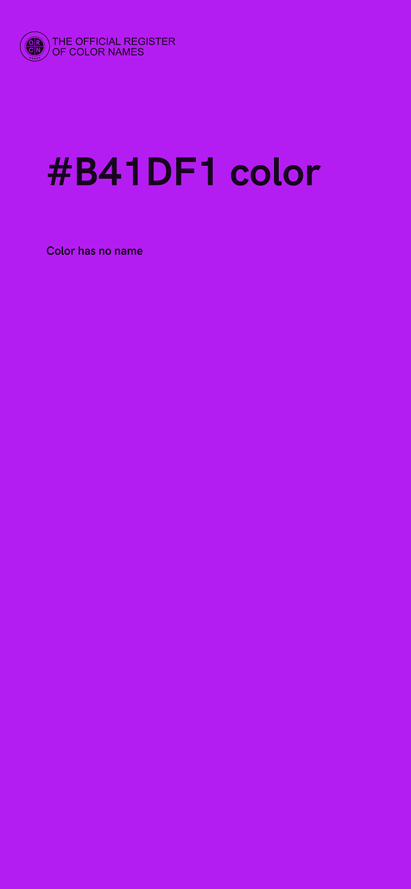 #B41DF1 color image