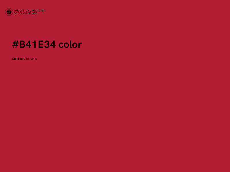 #B41E34 color image