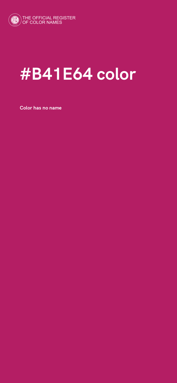 #B41E64 color image