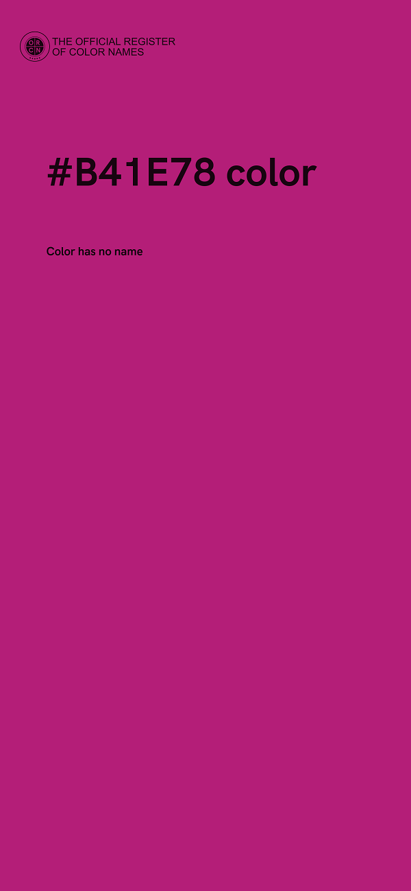 #B41E78 color image