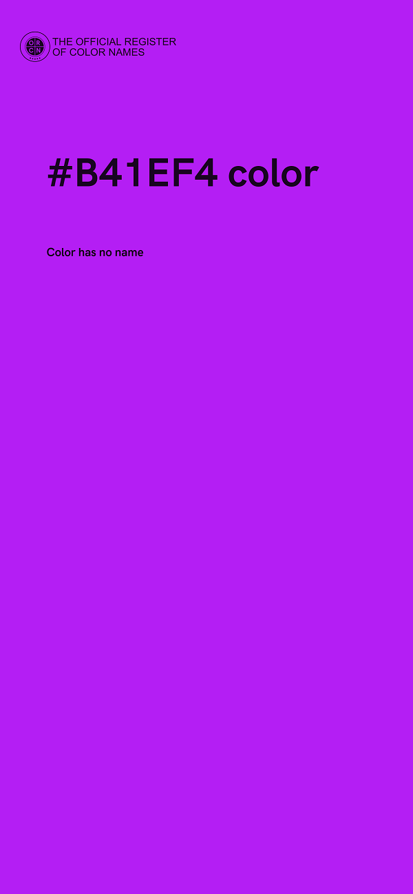 #B41EF4 color image