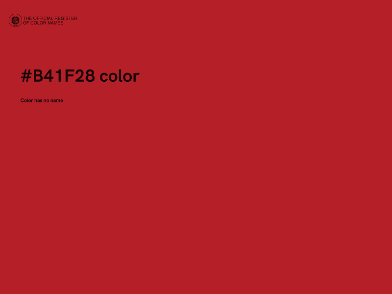 #B41F28 color image