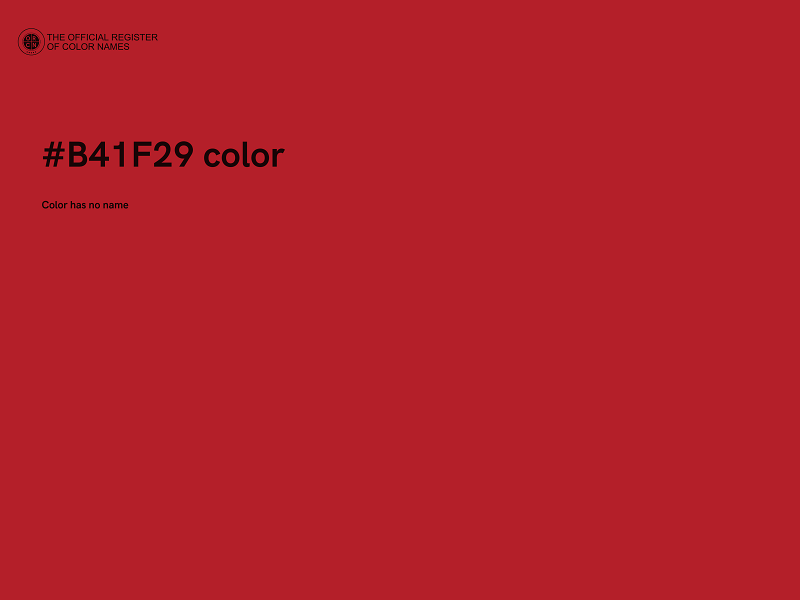 #B41F29 color image