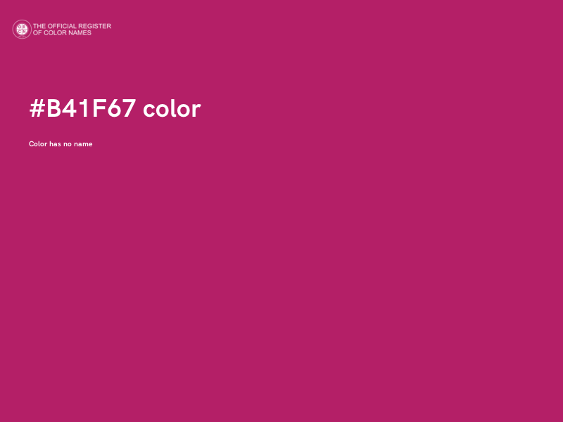 #B41F67 color image