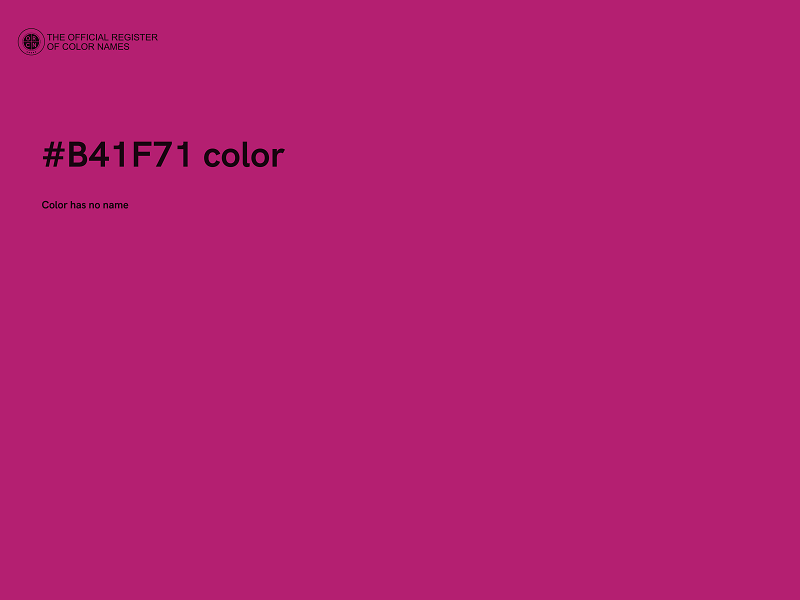 #B41F71 color image