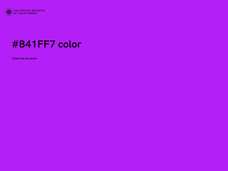#B41FF7 color image