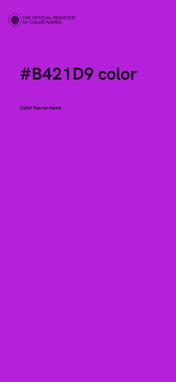 #B421D9 color image