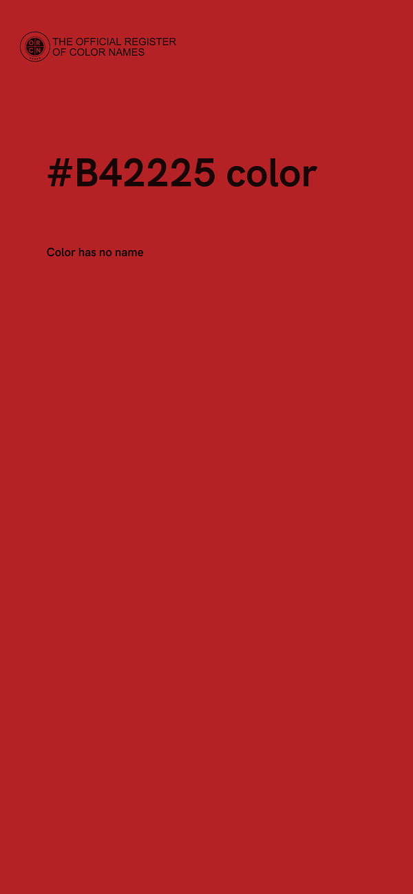 #B42225 color image