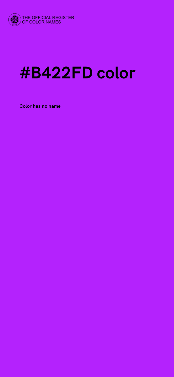 #B422FD color image