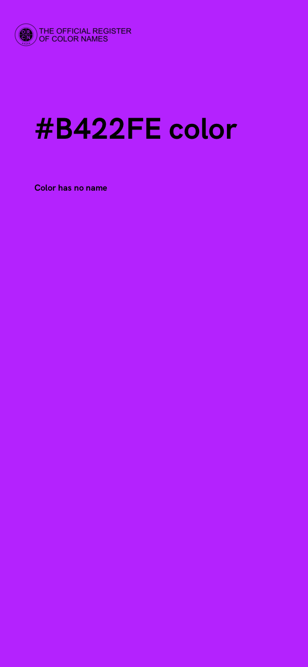 #B422FE color image
