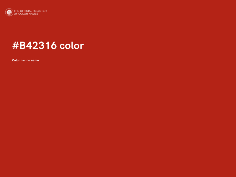#B42316 color image
