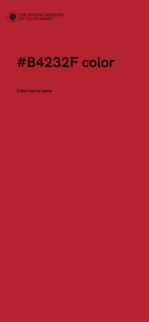 #B4232F color image