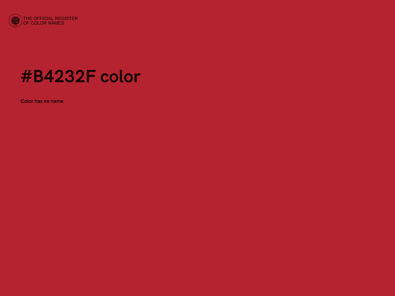 #B4232F color image