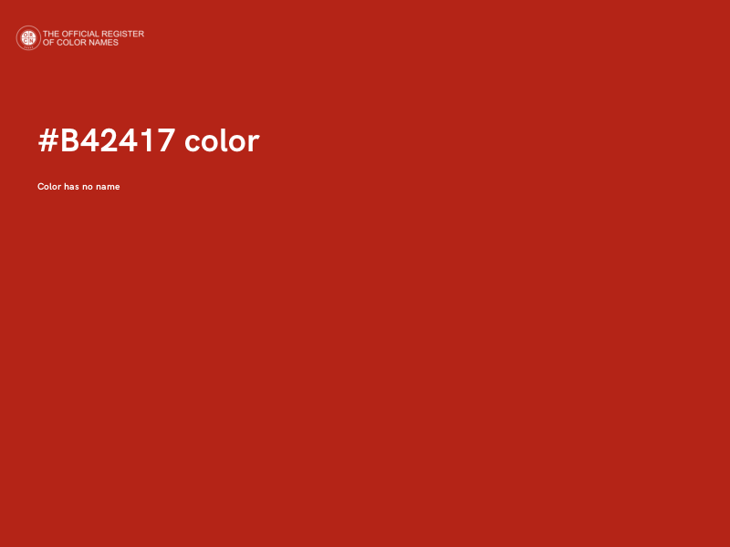 #B42417 color image
