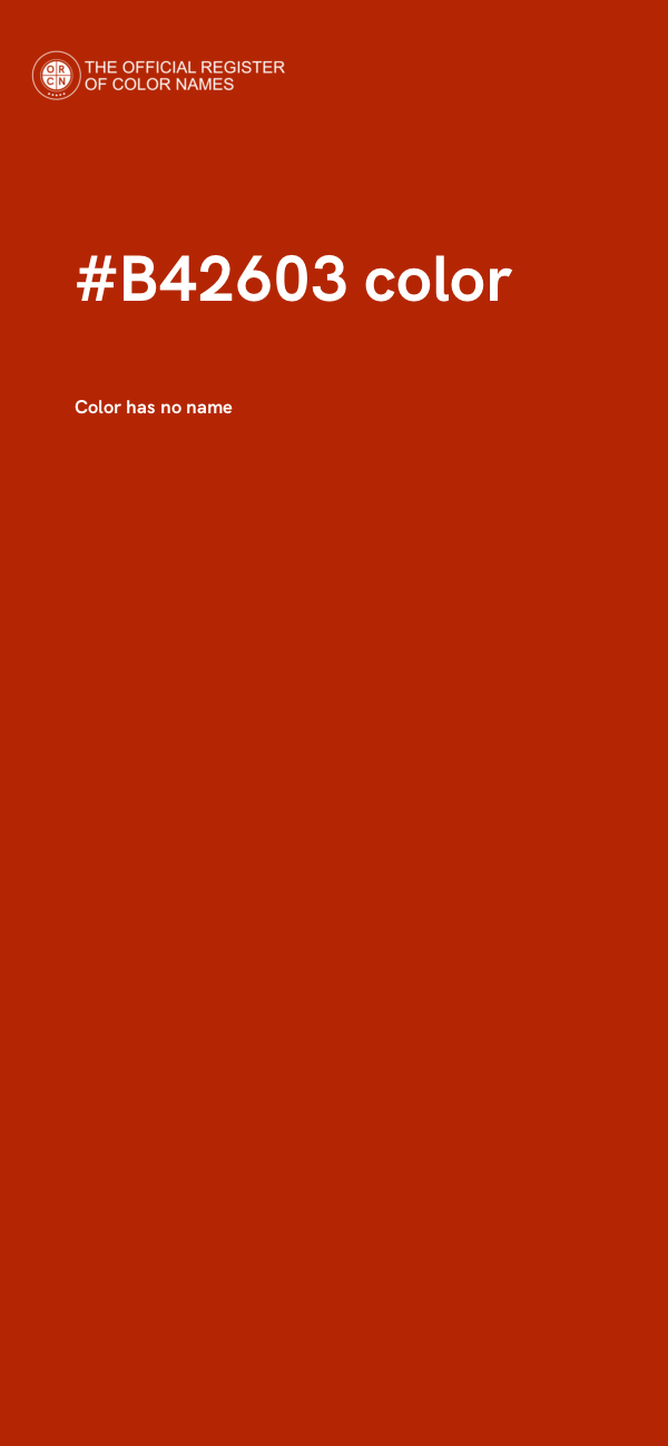 #B42603 color image