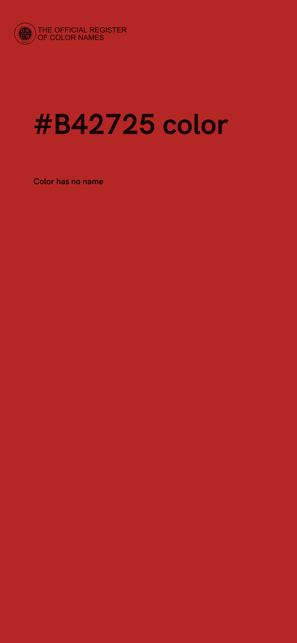 #B42725 color image