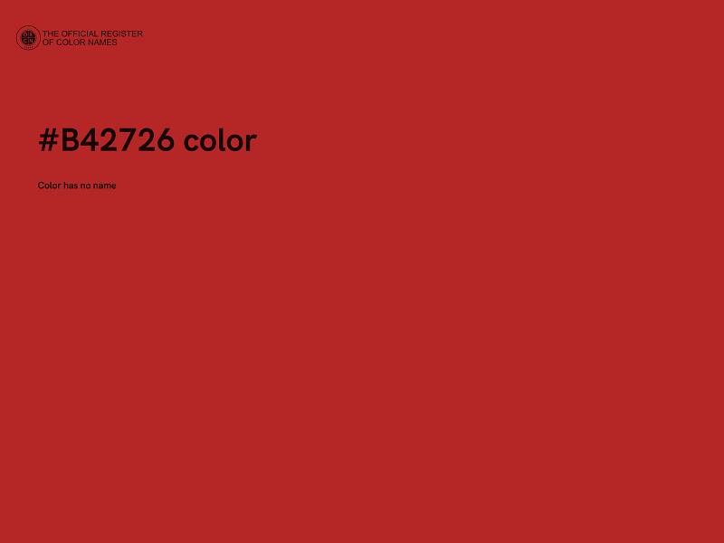 #B42726 color image