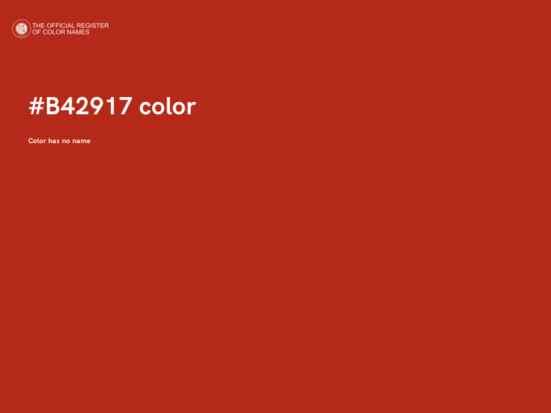 #B42917 color image