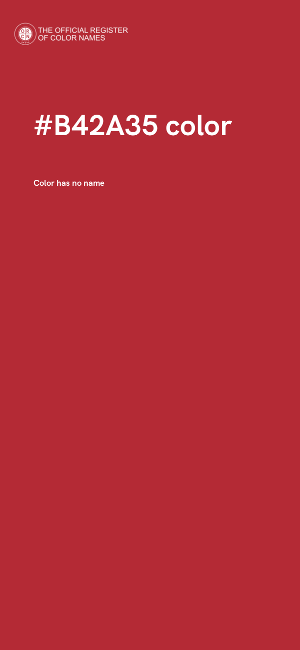 #B42A35 color image