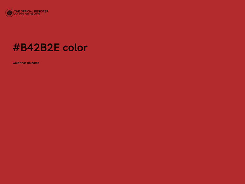 #B42B2E color image