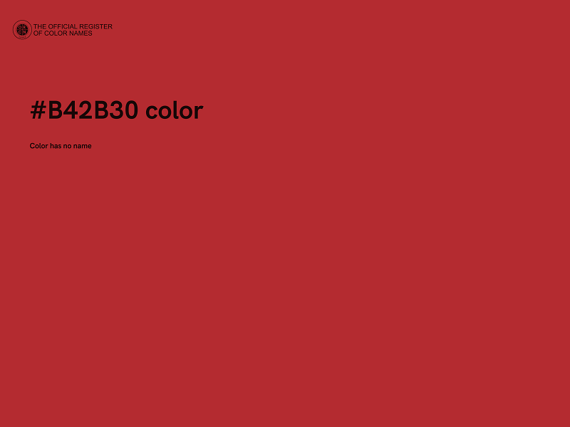 #B42B30 color image
